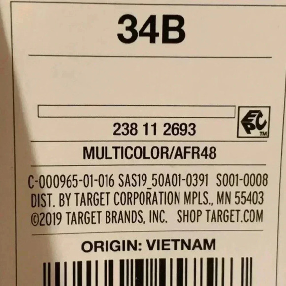 Shade and Shore Light Lined Longline Striped Bikini Top 34 B - Picture 8 of 8